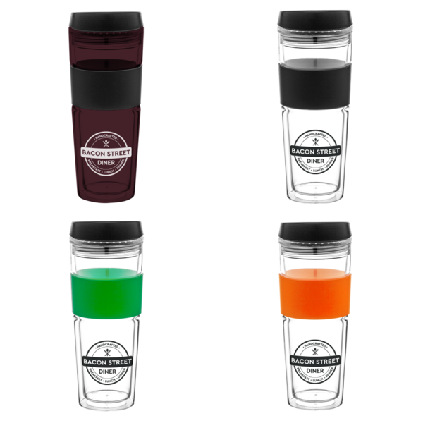 Strv 16 oz Insulated Tumbler with Easy-Close Lid - Garnet